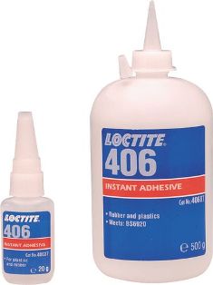 Set of 2 Pcs Henkel Loctite 406 Clear Prism Instant Adhesive Glue