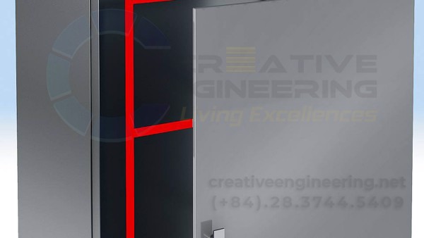 Gắn tấm kính tủ lạnh bằng băng keo tesa - Creative Engineering